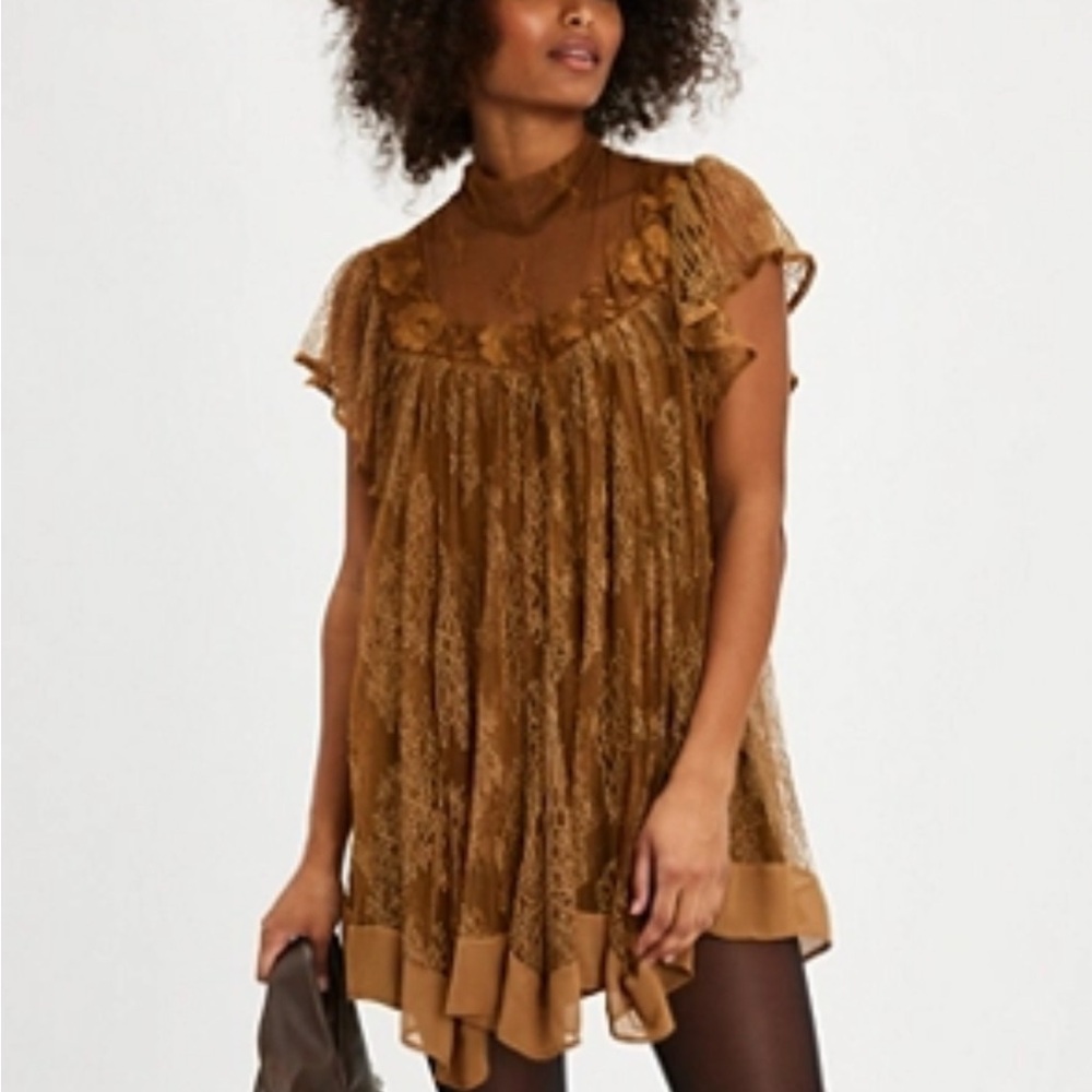 Free People | Starry Eyed Mini Dress - Bronze